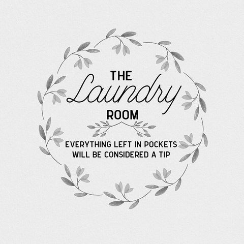 The Laundry Room Black Modern Wood Framed Art Print by CAD Designs