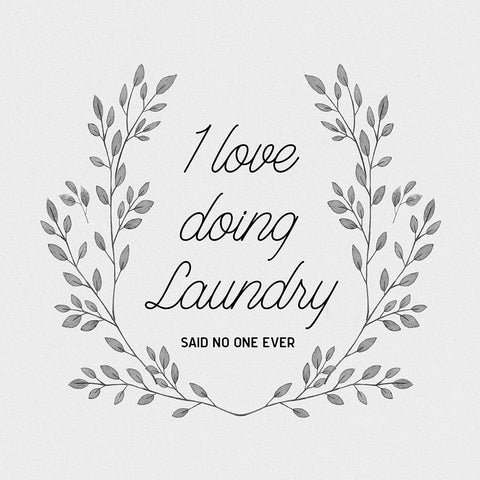 I Love Doing Laundry Black Ornate Wood Framed Art Print with Double Matting by CAD Designs