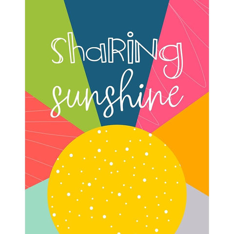 Sharing Sunshine Black Modern Wood Framed Art Print with Double Matting by CAD Designs