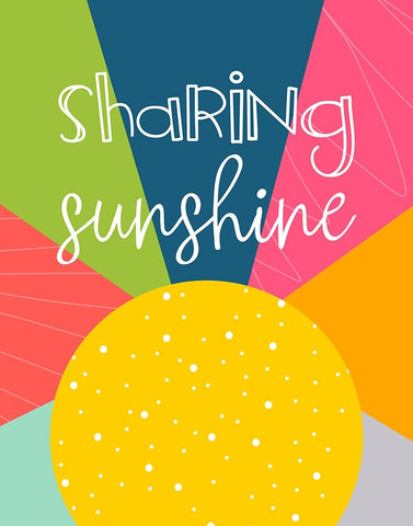 Sharing Sunshine White Modern Wood Framed Art Print with Double Matting by CAD Designs