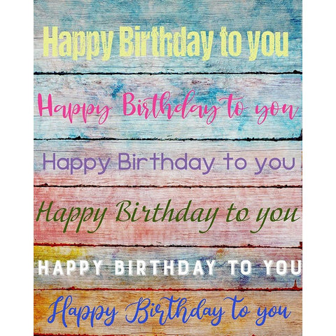 Birthday Song Black Modern Wood Framed Art Print with Double Matting by Knutsen, Conrad