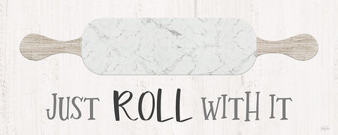 Roll With It White Modern Wood Framed Art Print with Double Matting by Carpentieri, Natalie