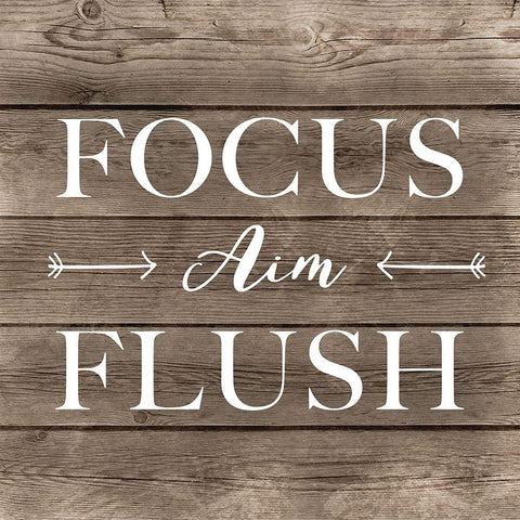 Focus Aim Flush Black Modern Wood Framed Art Print with Double Matting by CAD Designs