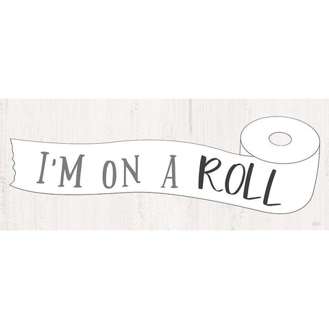 Im On A Roll White Modern Wood Framed Art Print by Carpentieri, Natalie