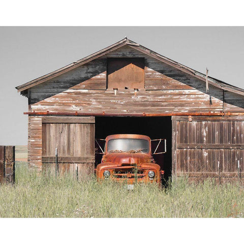 Vintage Ride White Modern Wood Framed Art Print by Delimont, Danita