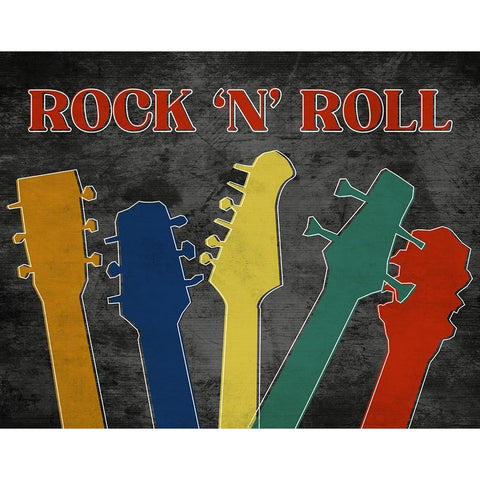 Rock and Roll White Modern Wood Framed Art Print by Craven, Katrina