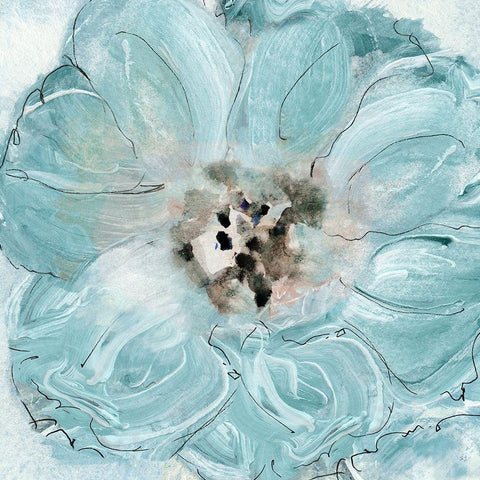 Flower Portrait II Black Modern Wood Framed Art Print with Double Matting by Jill, Susan