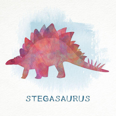 Stegasaurus Black Modern Wood Framed Art Print by CAD Designs