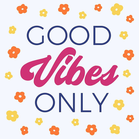 Daisy Good Vibes Black Ornate Wood Framed Art Print with Double Matting by Murray, Amanda