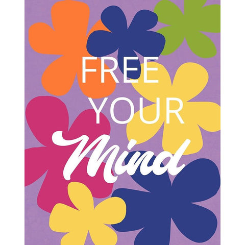 Free Your Mind Black Modern Wood Framed Art Print by Santiago, Daniela