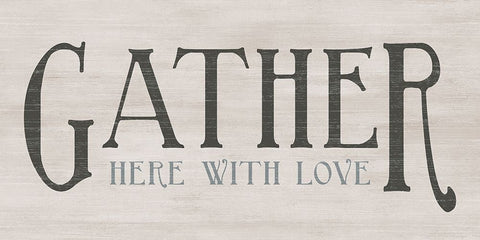 Gather With Love Black Ornate Wood Framed Art Print with Double Matting by CAD Designs