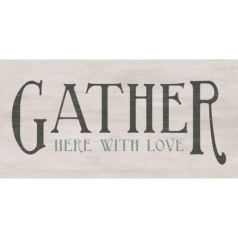 Gather With Love Black Modern Wood Framed Art Print by CAD Designs