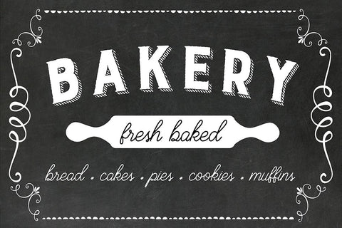 Bakery White Modern Wood Framed Art Print with Double Matting by Murray, Amanda