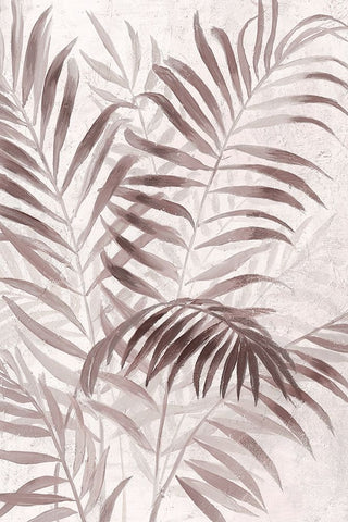 Inverted Island Palms I White Modern Wood Framed Art Print with Double Matting by Nan