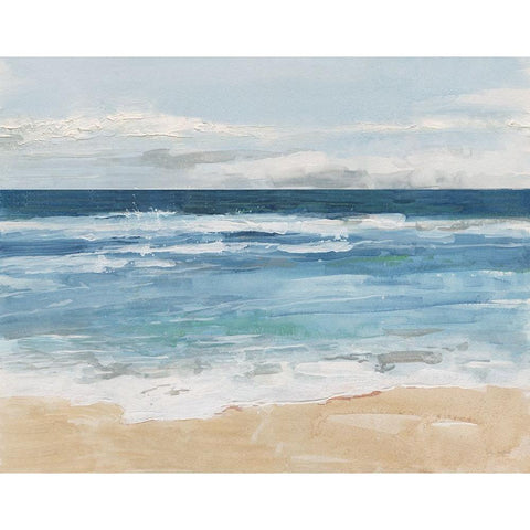 Ocean Waves II Black Modern Wood Framed Art Print with Double Matting by Swatland, Sally