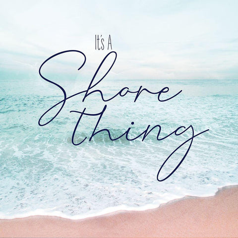 Its A Shore Thing Black Modern Wood Framed Art Print with Double Matting by Carpentieri, Natalie