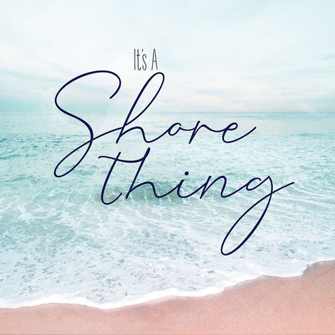 Its A Shore Thing White Modern Wood Framed Art Print with Double Matting by Carpentieri, Natalie