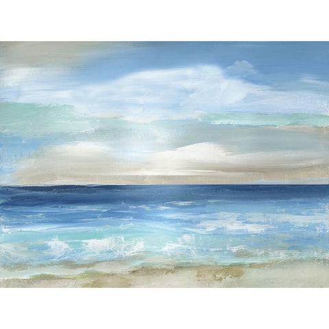 Caribbean Play Black Modern Wood Framed Art Print by Nan