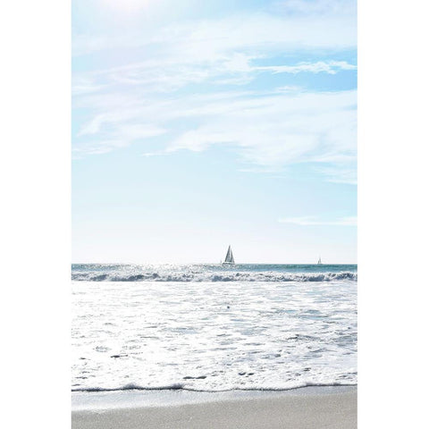 A Day at Sea White Modern Wood Framed Art Print by Carpentieri, Natalie