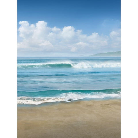 Timeless Waves Black Modern Wood Framed Art Print with Double Matting by Calascibetta, Mike