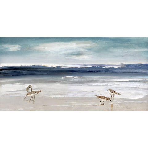 Sandpiper Bay Gold Ornate Wood Framed Art Print with Double Matting by Swatland, Sally