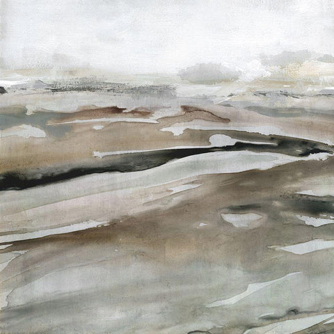 Windblown Sands II Black Modern Wood Framed Art Print by Robinson, Carol