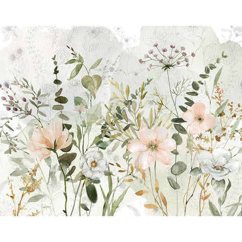 Botanical Sketchbook Floral III Black Modern Wood Framed Art Print with Double Matting by Finn, Livi