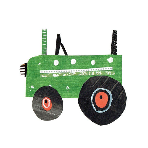 Tractor I White Modern Wood Framed Art Print by Pope, Katherine and Elizabeth