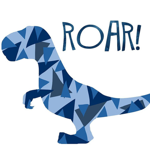Roar! White Modern Wood Framed Art Print by Santiago, Daniela