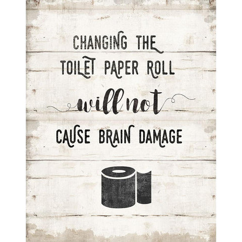 Changing the Roll White Modern Wood Framed Art Print by Murray, Amanda