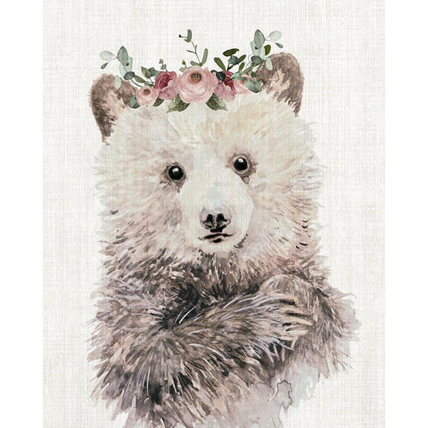 Dressy Cub Gold Ornate Wood Framed Art Print with Double Matting by Robinson, Carol