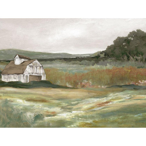 Afteroon on the Farm White Modern Wood Framed Art Print by Robinson, Carol