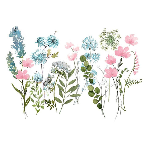 Spring Meadow White Modern Wood Framed Art Print by Knutsen, Conrad