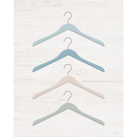 Laundry Hangers White Modern Wood Framed Art Print by Carpentieri, Natalie