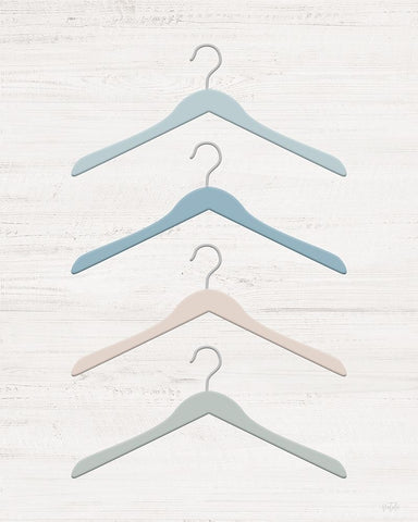 Laundry Hangers White Modern Wood Framed Art Print with Double Matting by Carpentieri, Natalie