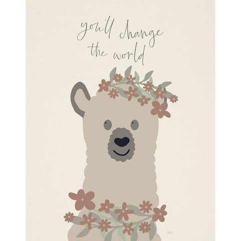 Change The World Black Modern Wood Framed Art Print by Carpentieri, Natalie