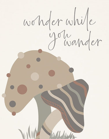 Wonder While You Wander Black Ornate Wood Framed Art Print with Double Matting by Santiago, Daniela