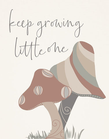 Keep Growing White Modern Wood Framed Art Print with Double Matting by Santiago, Daniela