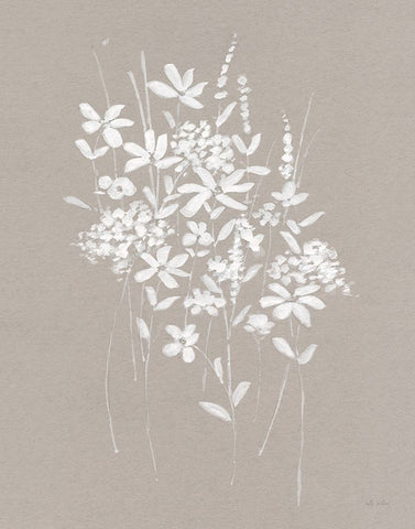 Delicate Botanicals I White Modern Wood Framed Art Print with Double Matting by Swatland, Sally