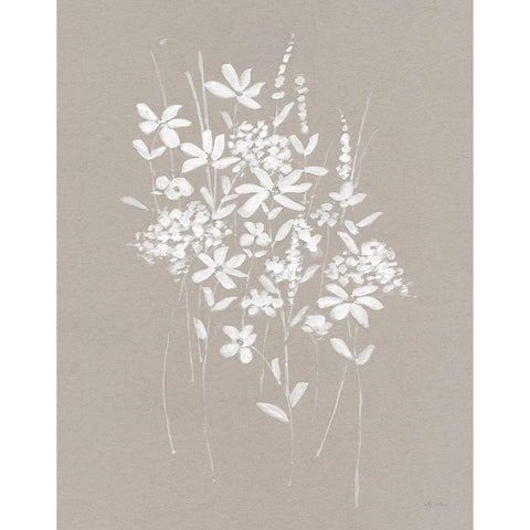 Delicate Botanicals I Black Modern Wood Framed Art Print with Double Matting by Swatland, Sally