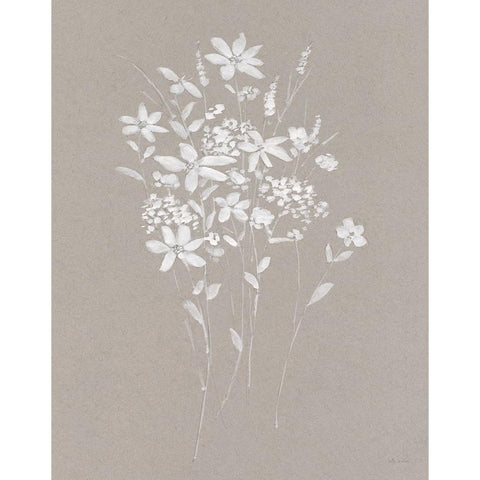 Delicate Botanicals II White Modern Wood Framed Art Print by Swatland, Sally