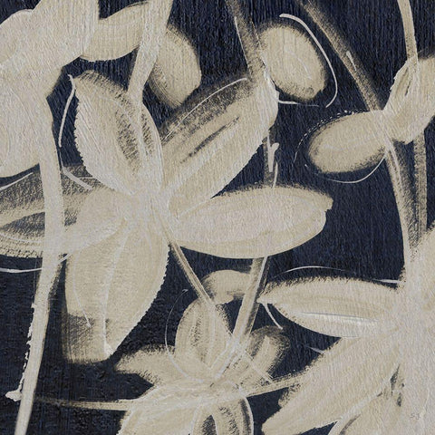 Midnight Summer Garden II White Modern Wood Framed Art Print by Jill, Susan