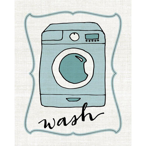 Wash White Modern Wood Framed Art Print by CAD Designs