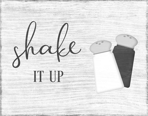 Shake it Up White Modern Wood Framed Art Print with Double Matting by CAD Designs