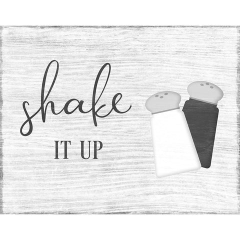 Shake it Up Black Modern Wood Framed Art Print by CAD Designs