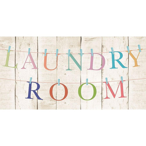 Laundry Room Black Modern Wood Framed Art Print by CAD Designs