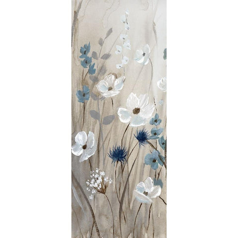 Touch of Blue Spring I White Modern Wood Framed Art Print by Nan