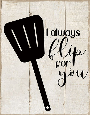 Flip For You Black Ornate Wood Framed Art Print with Double Matting by CAD Designs