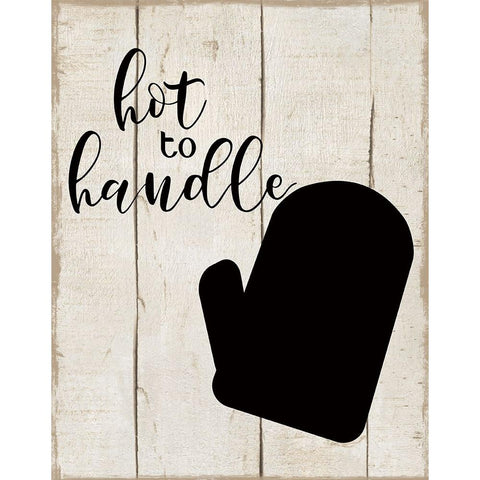 Hot To Handle Black Modern Wood Framed Art Print with Double Matting by CAD Designs