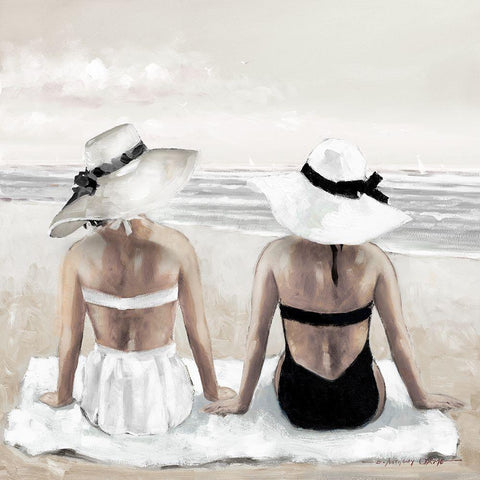 Soaking Up Sun Black Modern Wood Framed Art Print with Double Matting by Orme, E. Anthony